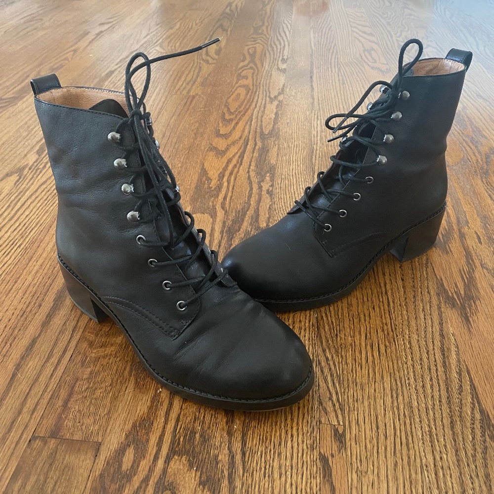 Madewell Black Lace-up Boot